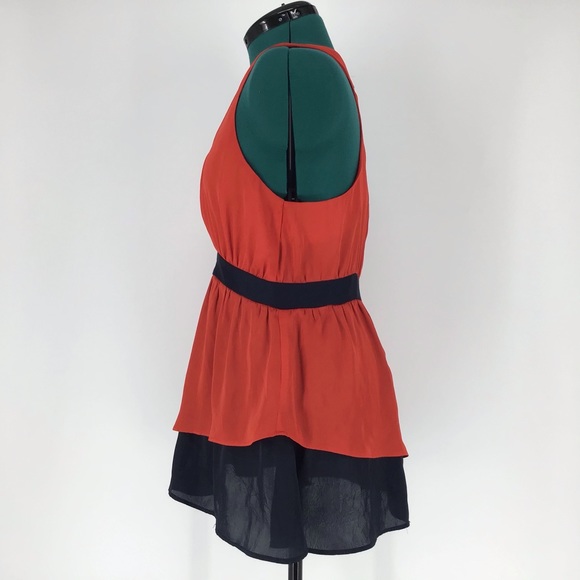 Lucca Couture Shiny Sleeveless Layered Blouse, S - Picture 5 of 16